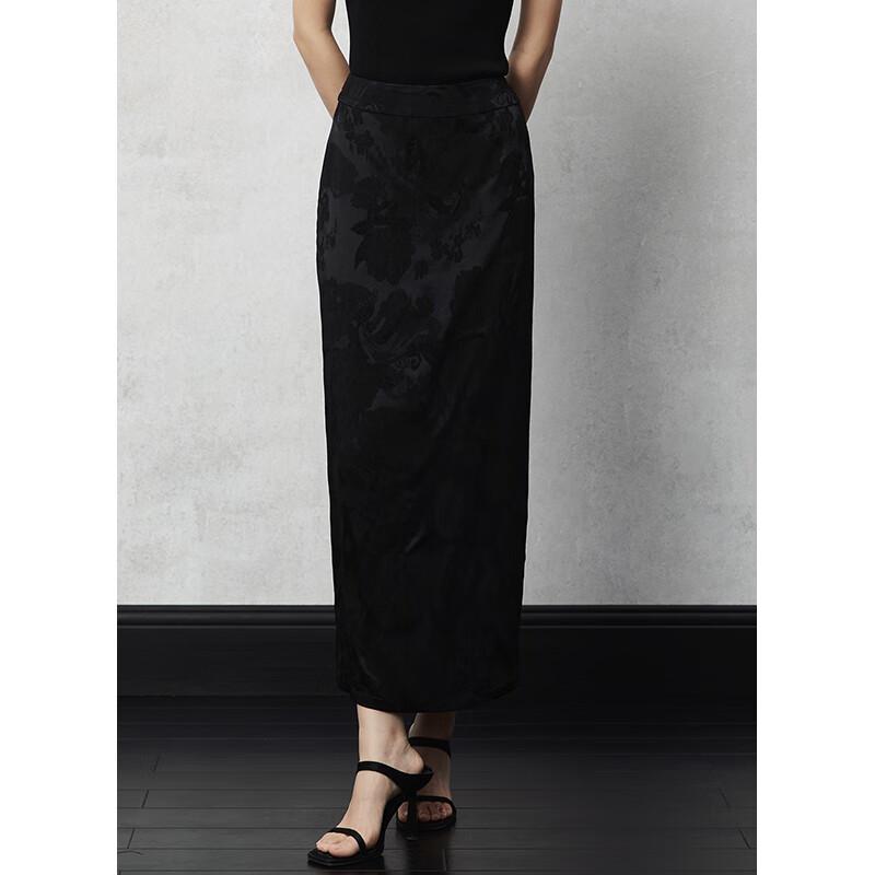 HECO Elegant New Chinese Style Jacquard Acetate Long Skirt M