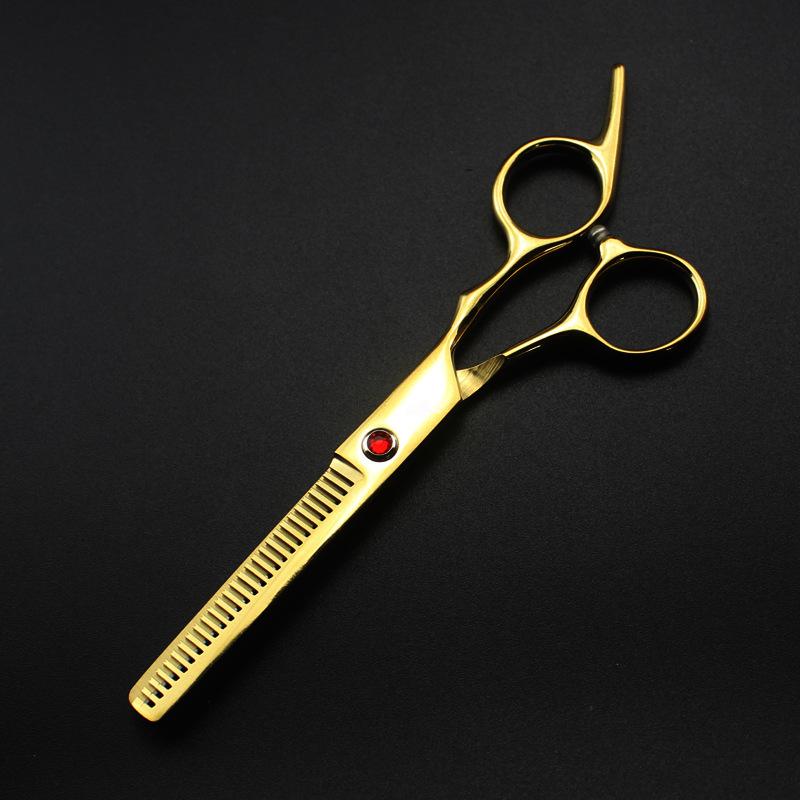 6.0 Inch Black New Professional Hairdressers Hair Scissors Japan 440C Barber Big Cutting Scissors Thinning Shears Hair Clipper