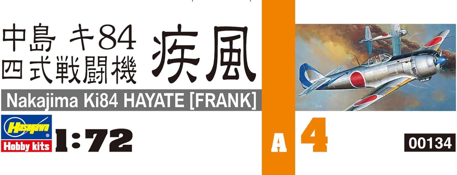 Hasegawa Japanese Army Nakajima Hayate Plastic Model Kit A4 1/72 Ki-84