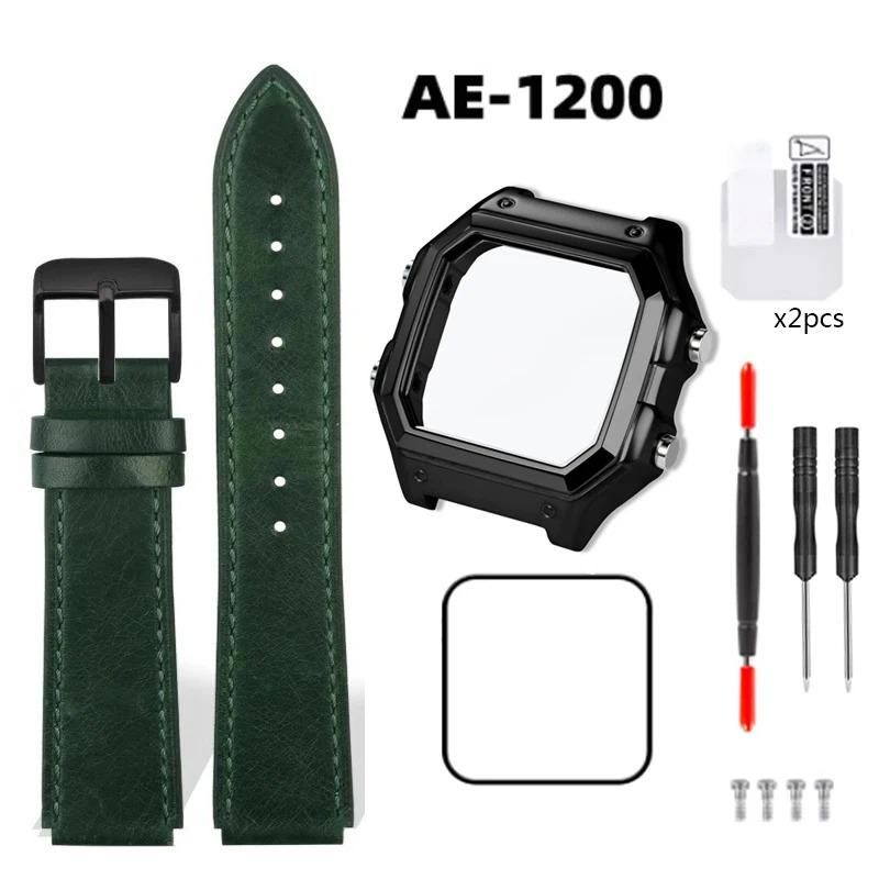 Pro Casio 3299 AE-1200 AE-1200WH AE1300 Modifikované pouzdro hodinek z nerezové oceli 304 AE1200 Celokovové pouzdro Ocelový řemínek