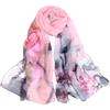 Pokeedioty Scarfs for Women Lightweight Fashion Floral Pattern Sheer Scarfs Shawl Wrap Scarves