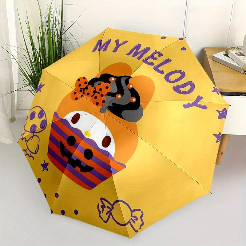 

1pc My Melody Halloween Cupcake Umbrella with Plastic Handle,Suitable for All Seasons Home Travel Outdoor UmbrellaSanlio345