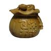 Hand-Carved Solid Wood Wealth-Attracting Money Bag Ornament