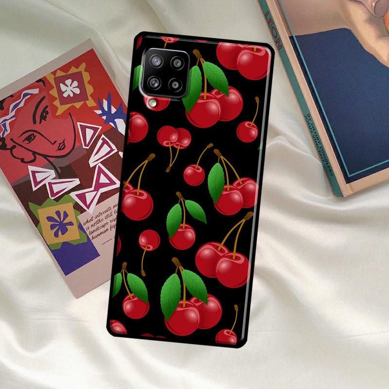 Food Fruit Red Cherry Case For Samsung Galaxy A33 A13 A36 A56 A23 A52 A32 A12 A54 A34 A14 A16 A26 A53 A15 A35 A55