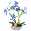 Blue Orchid Flower in a Pot Construction Blocks to be Stacked 581 pcs.