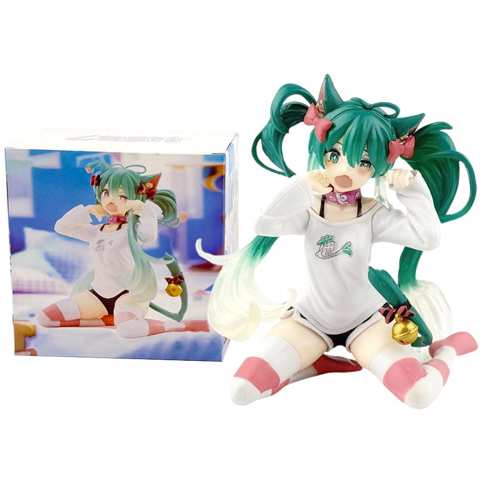 New In Stock Hatsune Miku World With Closed Windows Collectible Anime Action Kwaii Figures Model Toys Christmas Gifts A Kid Friendly Entertaining 4