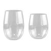 Stemless Plastic Wine Glasses Dishwasher-Safe BPA Free for Indoor & Outdoor