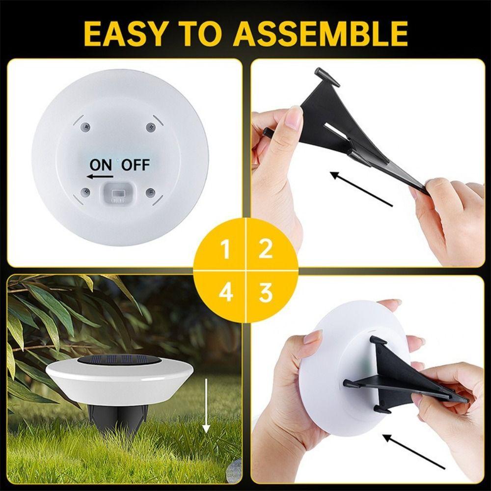 Waterproof Solar Lawn Lamp LED Solar Powered Light Ground Light Outdoor Floor Lamp  Garden