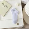 1 Pairs Letter Print Socks Comfy & Breathable Sports Short Socks Women's Stockings & Hosiery Soft & Comfy All-match Short Socks