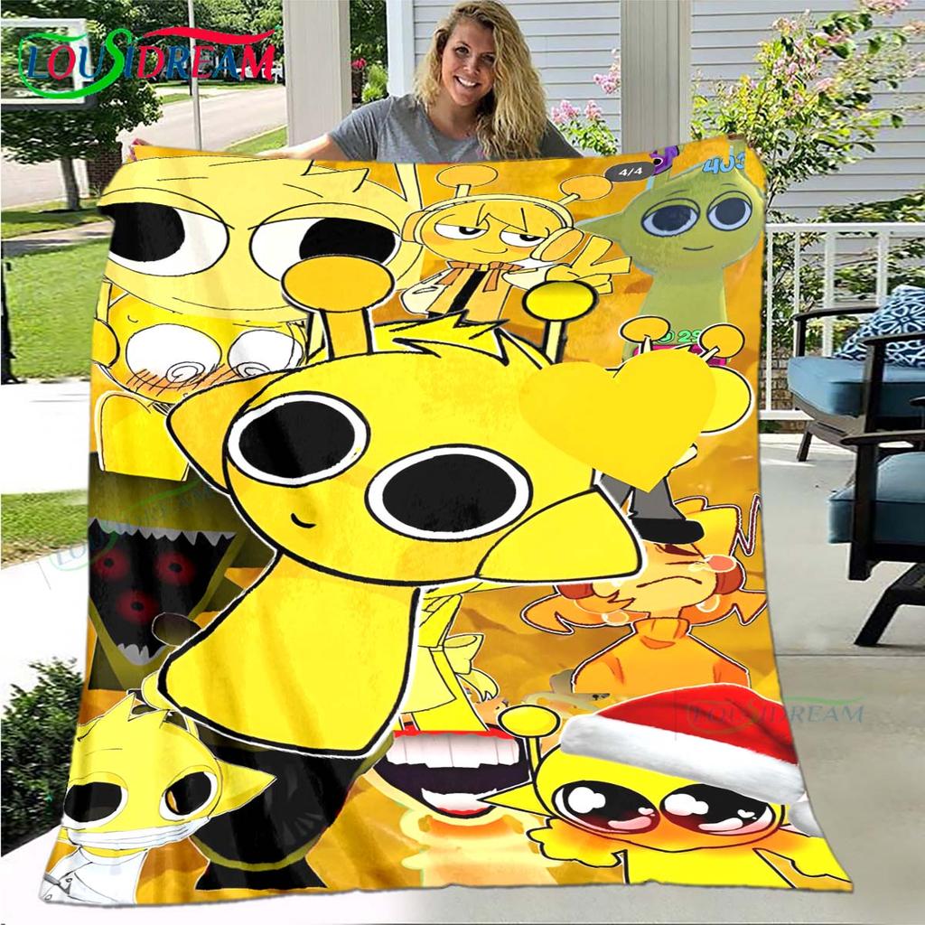 Fashion S-Sprunki Incredibox Game Four Seasons Blanket Sofa Cover Travel Bed Plush Blanket Travel Office Break Blanket Gift