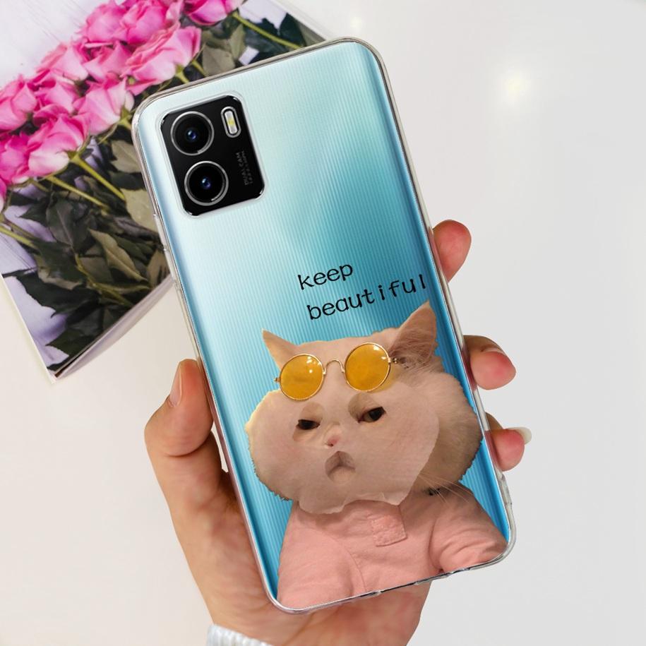 For Vivo Y15s Y15A Y15C Case V2134 V2120 V2147 V2139 Popular Flower Slim Soft Silicone Clear Back Cover For Vivo Y01 V2166 Funda