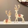 2pcs Resin Deer Ornaments Minimalist Animal Sculpture Desktop Ornament Elk Statue  Car