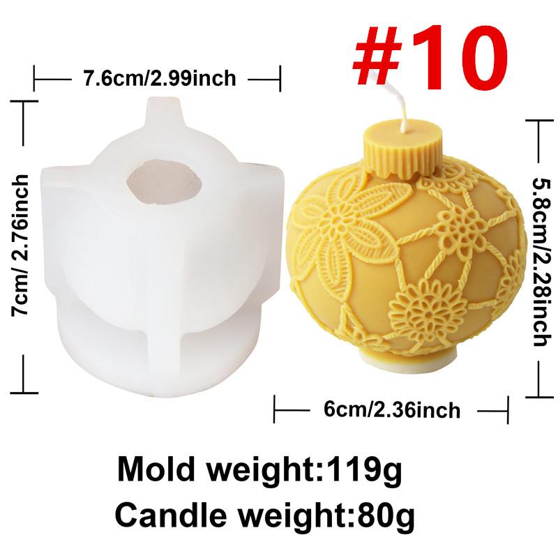 

Geometric Christmas Sphere Candle Silicone Mold Bell Design Fit for Aromatherapy Candles Gypsum Crafts Christmas Home Decoration