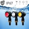 Set of 4 Mini LED Turn Signals for Motorcycles, Compact, Bullet-Shaped, Universal, 12V, Waterproof, E-Mark Certified, Vehicle Inspection Compliant (Bl