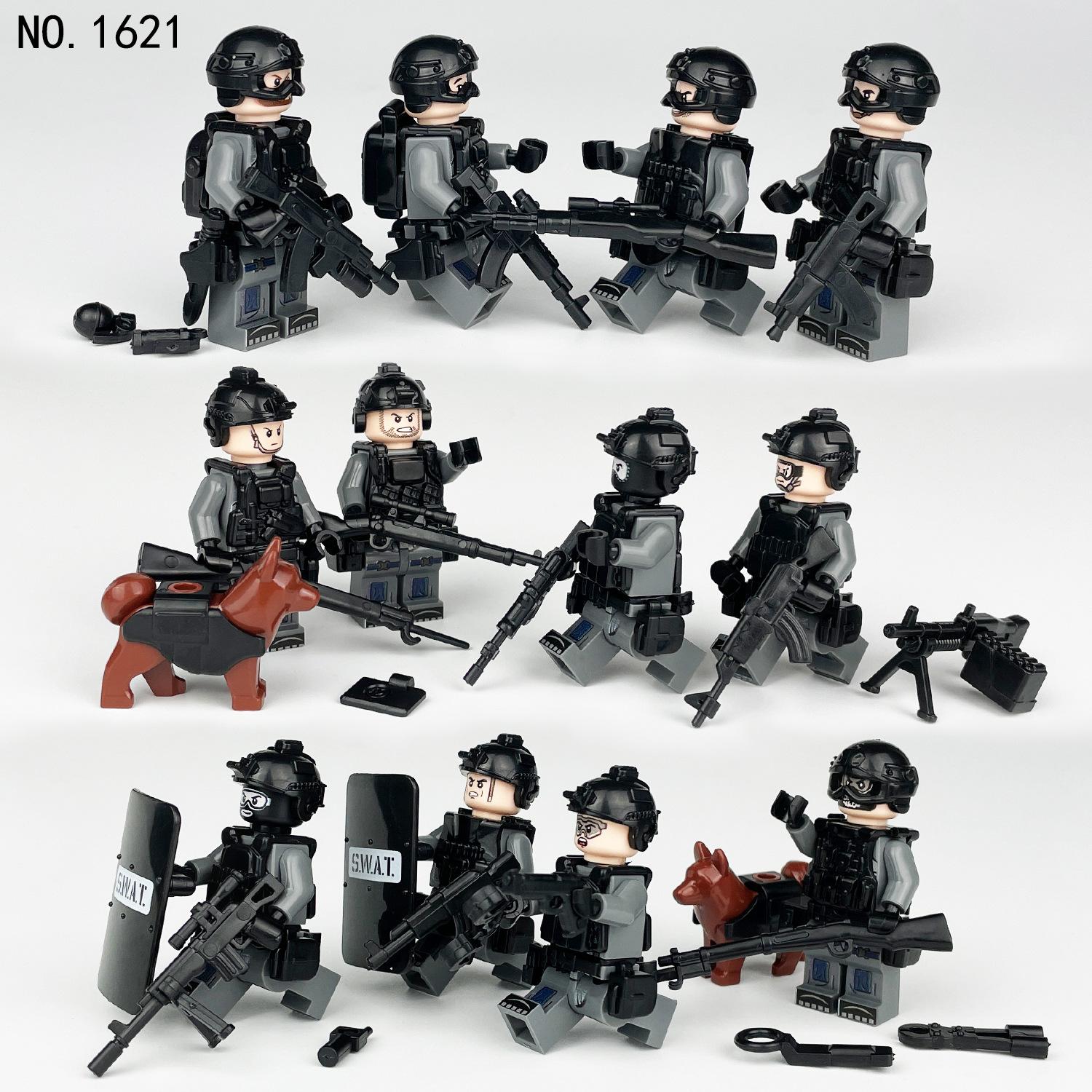 

Кукла спецназа Longyan 1634, дети собирают строительные блоки, игрушка, военная кукла, оружие