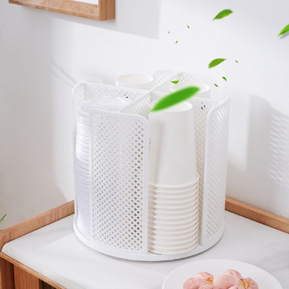 Removable Coffee Cup Dispenser 4 Compartments Desktop Storage Organizer  Coffee Shop