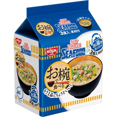 Cup Noodles Seafood Pack Per X 9 Nissin Instant Easy To Make Bowl-Style Noodles, 3-Serving (34g Serving) Bags, Foods, Noodles,