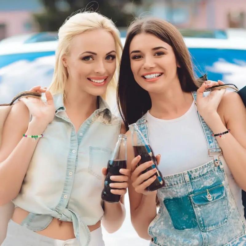 Bransoletki Przyjaźni Pająk Akcesoria do Kostiumu Cosplay Bransoletka dla Pary na Odległość Koraliki z Kamienia Serca Amulet KTJ