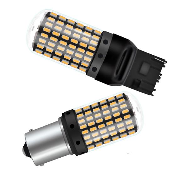 2 stk Canbus 1156/7440 3014 144SMD LED-blinklys for bil Bremselampe