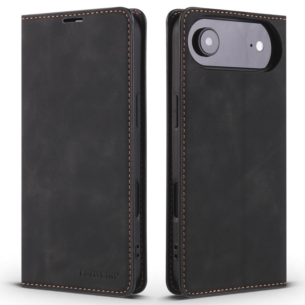 FORWENW For iPhone Air Wallet Case Magnetic Absorption Leather Flip Phone Cover with Stand