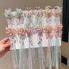 Set of Two Traditional Chinese Hanfu Hair Clips for Girls; Tassel Design Silk Princess Hair Pins
