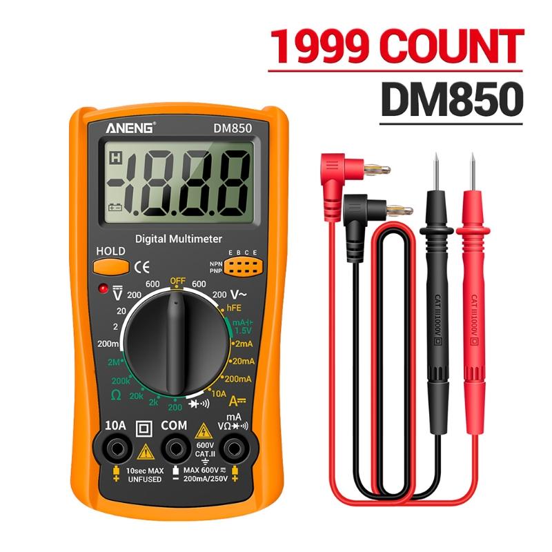 A-neng Dm850 Automotive Multimeter Rms Multimeter Voltage for Smart Voltmeter Pliers Amper Capacimeter Electric Tools