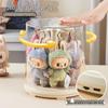 Labubu Charm Music Rotating Display Box: Transparent Plush Doll Figurine Storage Stand