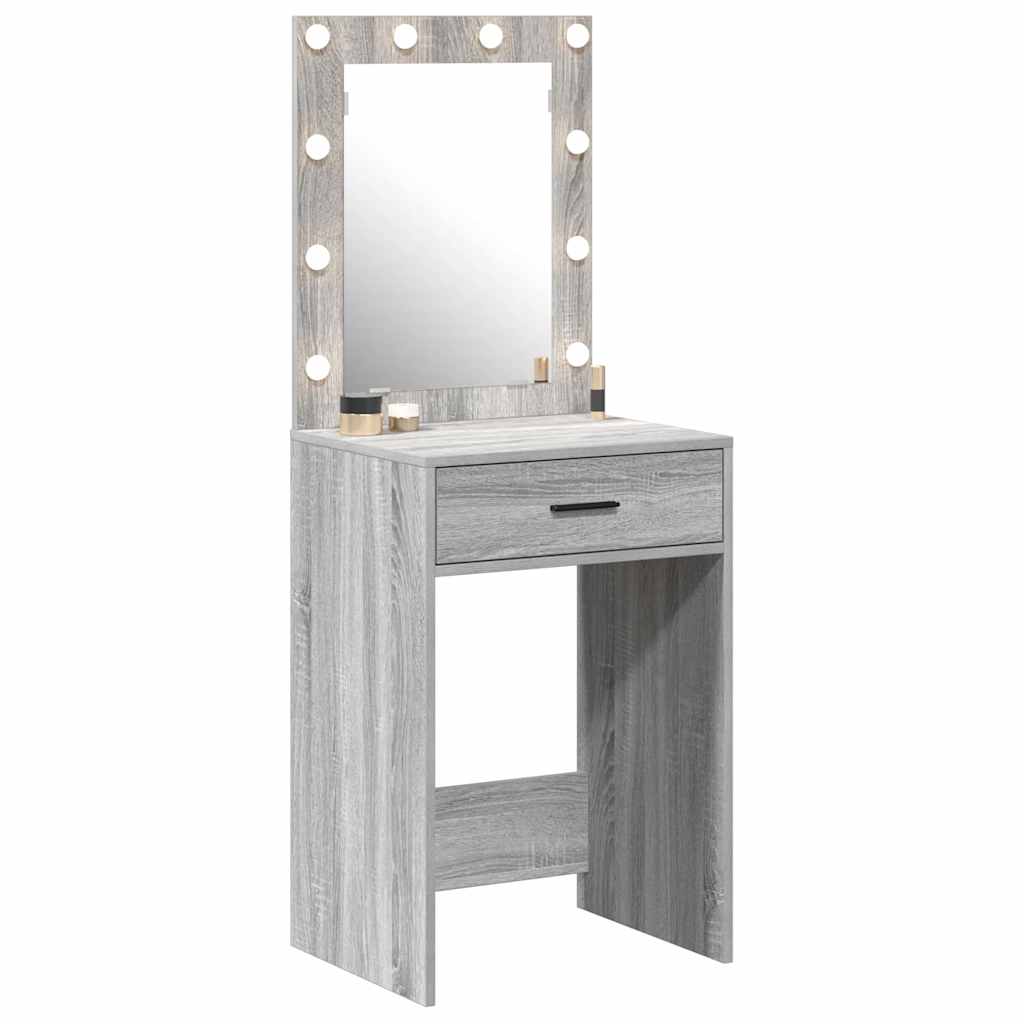 Makeup Table in Grey Sonoma 50 x 41 x 135 cm Particleboard