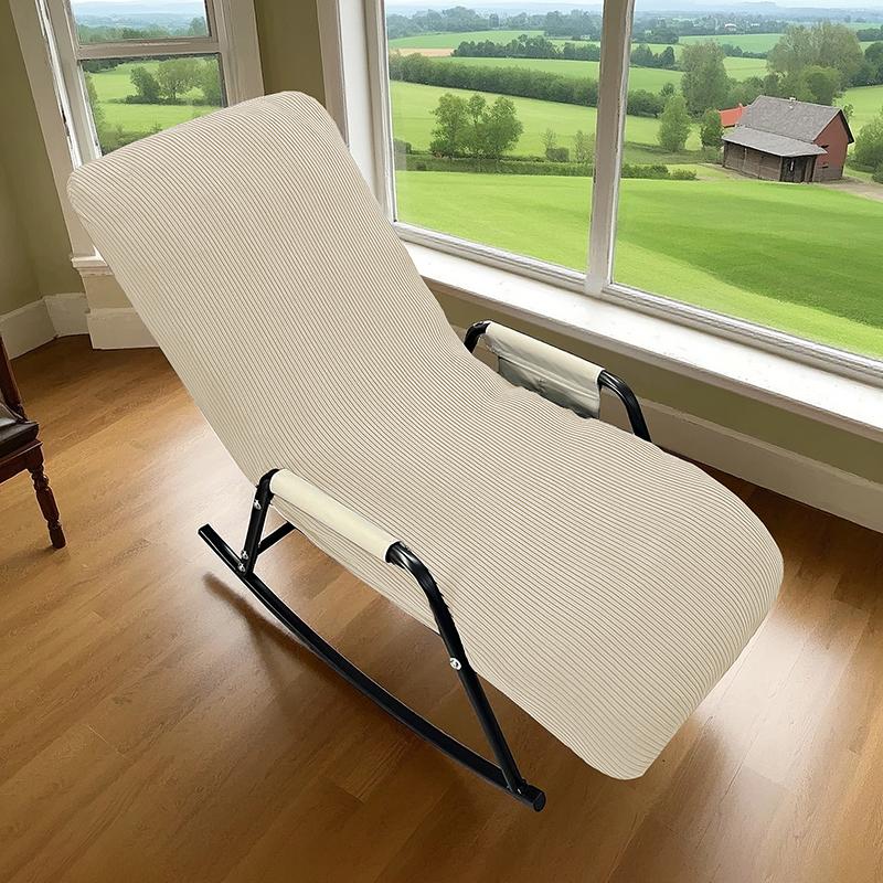 1Pc Striped Rocking Chair Cover Elastic Recliner Cover Balcony Sleeping Room Rocking Chair Protective Covers Chairs Seat Cushion