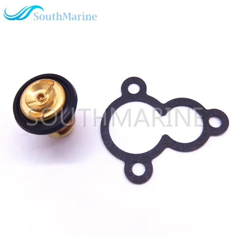 Boat 66M-12411-00 66M-12411-01 Thermostat and 68D-E2414-A0 67D-12414-A0 Gasket for Yamaha F4A F4B F5A F6C 4hp 5hp 6hp 4-Stroke