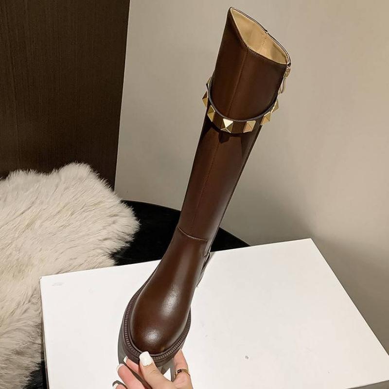 

Осенне-зимние женские кожаные ботинки из натуральной кожи большого размера женские ботинки универсальные средний каблук толстая подошва нескользящий квадратный каблук новая воловья кожа 39