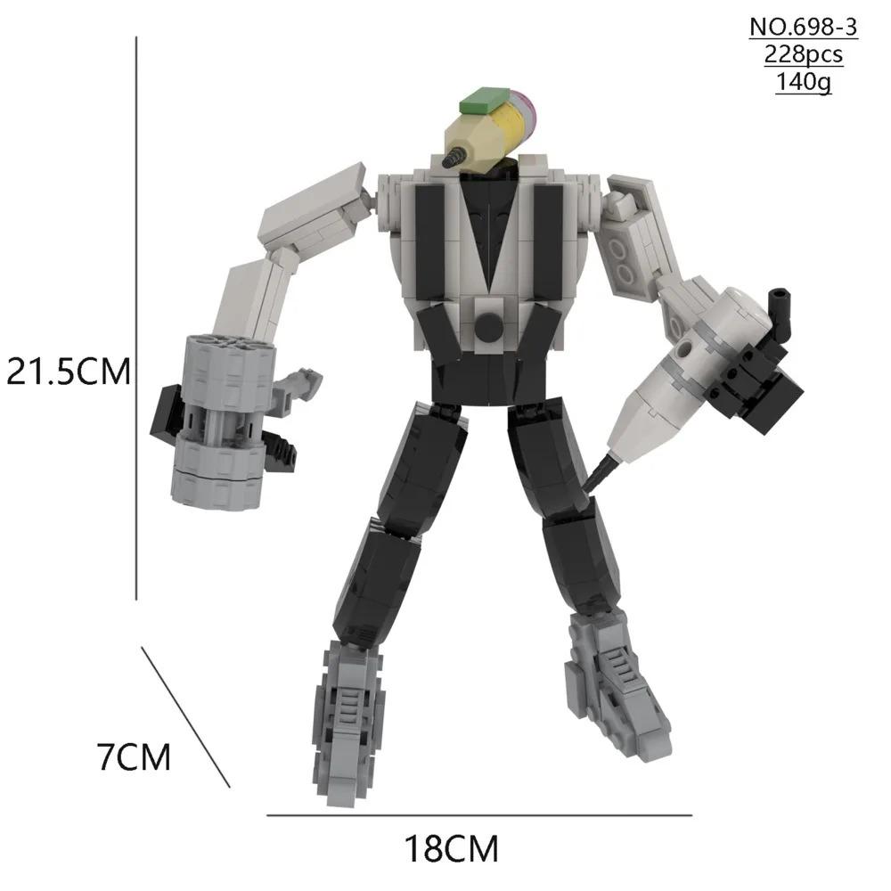 Skibidi Toilet Building Blocks Toy Titans Cameraman Speakerman Drillman TV Man Woman Camera Speaker Man G Drill Man Figure Toy
