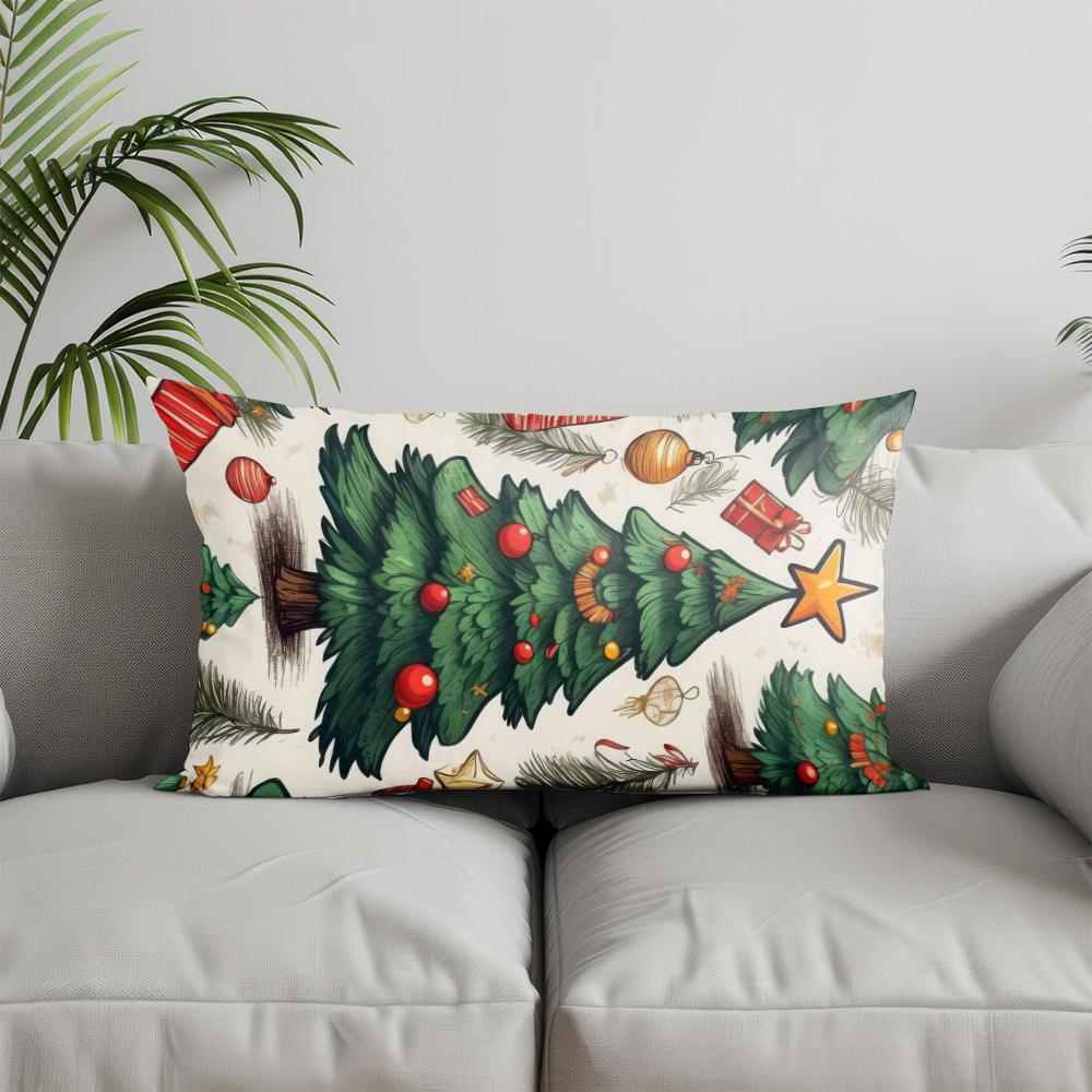 Home Decor Fun Red Polka Dot Throw Pillow Suitable For Sofa Bedroom Car Pillow Cover Cushion Rectangular Back Cushion