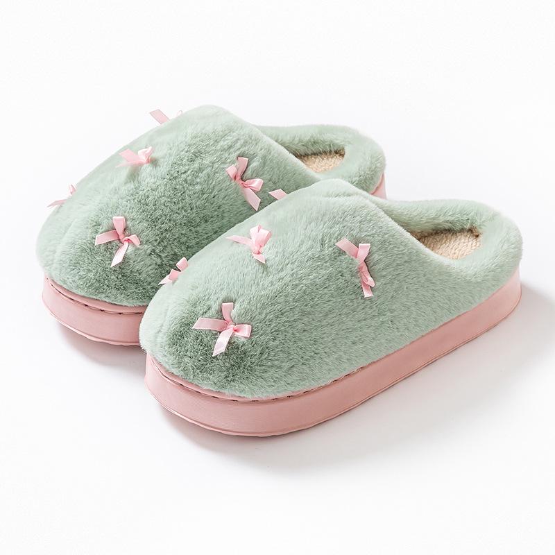 Autumn and Winter Simple Cotton Shoes Indoor Home Velvet EVA Sole, Couple Thick-soled Warm Cotton Slippers