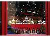 Christmas Ice & Snow Town Window Decal - Warm & Romantic Sticker XH-0731