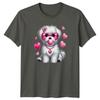 Fluffy Dog Heart Glasses Dogs Animals Unisexs TShirt Unisexs Tee Graphic Unisex Top