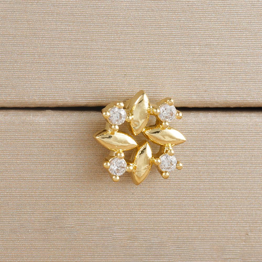 Pearl Flower Bee Zircon Earrings with Stainless Steel Needle