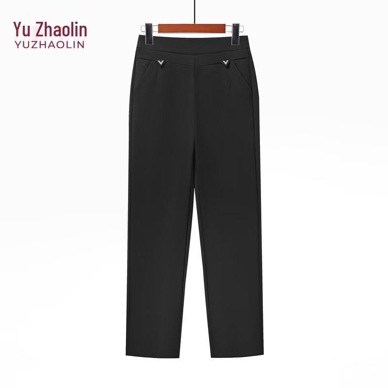 YUZHAOLIN Women's Fleece-Lined Elastic Waist Casual Trousers