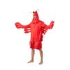 Red Lobster Costume Unisex Funny Sea Animal Outfit Novelty Marine Creature Suit for Halloween Cosplay Party