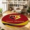 Round Rug Custom NameWatford FC Pattern Non Slip Carpet Home Floor Decor