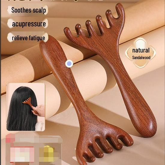 

Antler Sandalwood Five-Claw Scalp & Hair Therapy Massage Comb for Men & Women