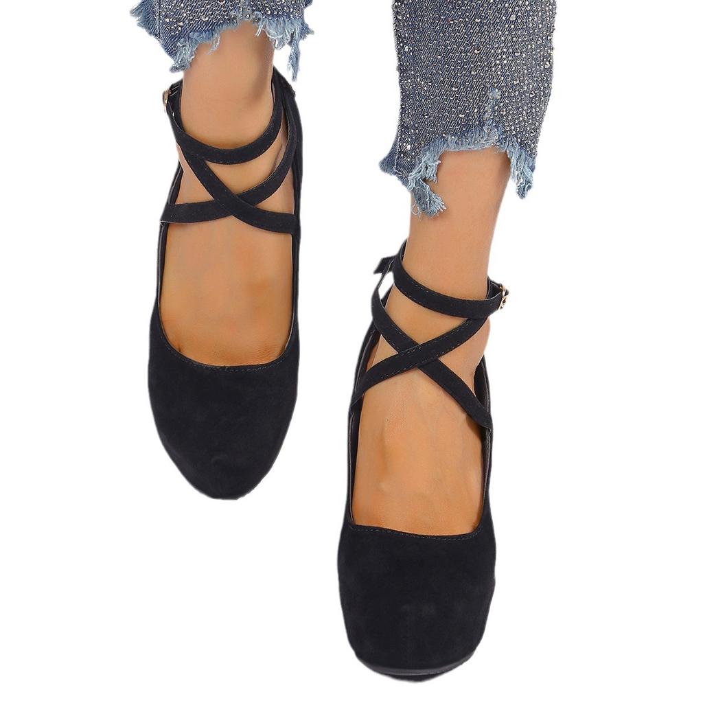 Large Size High-heeled Single Shoes Women's New Style Thin-heeled Women's Shoes One-word Buckle Sexy High-heeled Single Shoes