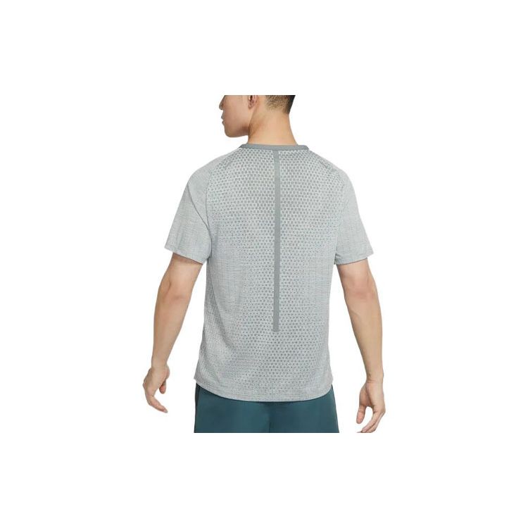 Nike Dri-Fit Adv Techknit Ultra Logo Print Breathable Round Neck Short Sleeve T-Shirt Men Tops Smoke-Grey DM4754-084