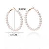 White Imitation Pearls Round Hoop Earrings Fashion Women Elegant Trend Korean Earring Brincos Jewelry korean Fashion