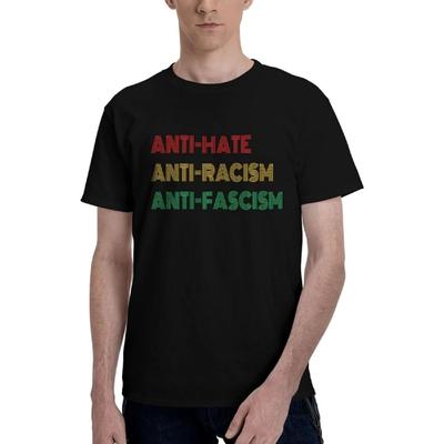 Anti Hate - Anti Racism Fascism Short Sleeve T-Shirt Fdt Classic Fit Crew Neck Unisex