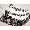 Graduation Decorations Class of 2025 Party Supplies - Congrats Grad, We Are So Proud of You Banner and K-12th Grade Graduation Photo Banner