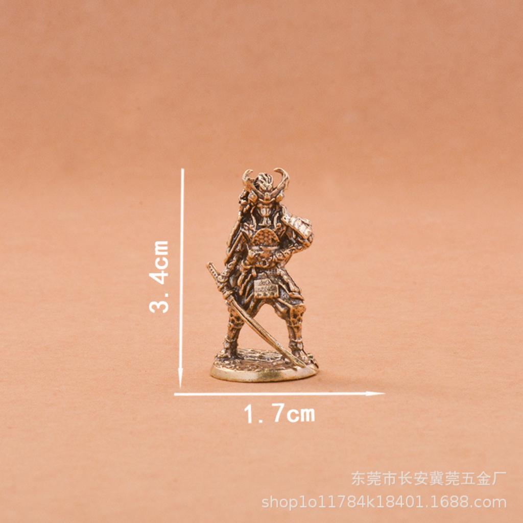 Massives Messing Shogunat Figur: Modell Spielzeug Geschenk für Jungen - Einzigartige Brettspielfiguren-Ausstellung