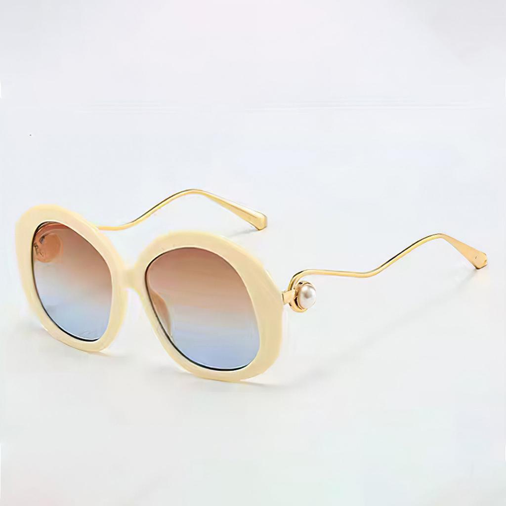 Classic Vintage Sunglasses for Men Exquisite Design and Trendy Styley Sunglasses with Golden Frame and Pink Yellow Trim Womens Sunglasses
