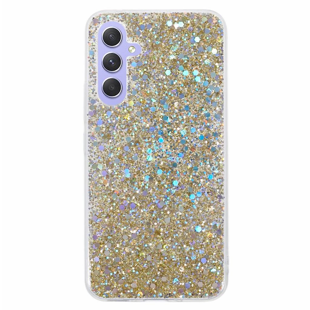 For Samsung Galaxy A24 4G (162.1 x 77.6 x 8.3mm) TPU Case Slim-Fit Glittery Phone Back Cover