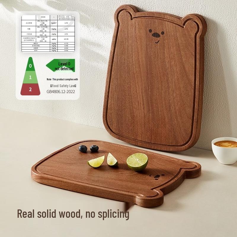 Ebony Wood Bear Cutting Board Set - Small & Large Irregular